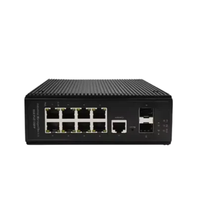 OEM/ODM 工业级 8 端口千兆 LAN 交换机，二层管理型以太网交换机，带 2 个 1G SFP 上行链路，用于联网