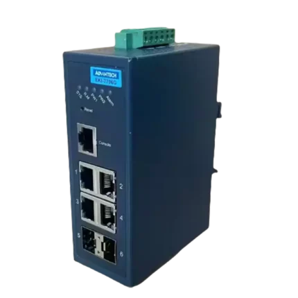 4 个千兆以太网接口 2 个千兆 SFP 插槽 EKI-7706G-2FI-AE 管理型工业以太网交换机 研华