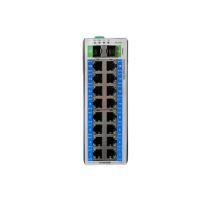 16 个千兆以太网端口 12 个千兆 SFP 端口非网管型工业网络交换机，用于工业设备互连