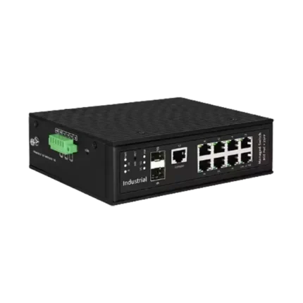 L2 工业管理型以太网交换机 8 端口 1000Base POE 交换机 48V 带 2 个 SFP 光纤端口交换机