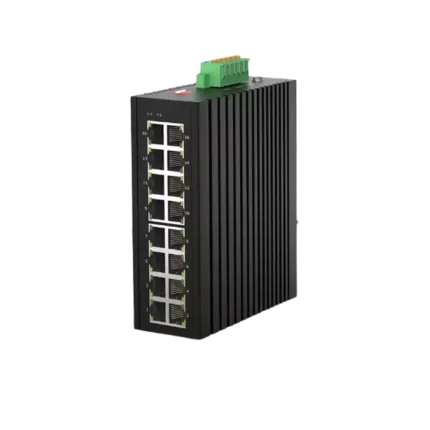 企业级 16 端口工业以太网交换机 10/100Base-TX RJ45 DIN 导轨 12-58VDC