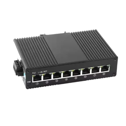 工业以太网交换机 10/100mbps 网络 8 端口 DIN 导轨支持 Base-T IP30 工业网络交换机