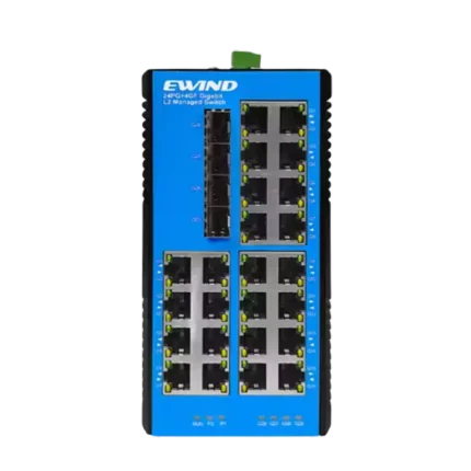 L2+ 全网管 SFP 光纤户外 24 端口工业级 PoE 网络交换机