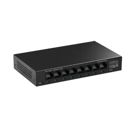 8 端口 2.5Gb 非管理型以太网交换机，配备 10G SFP+、60Gbps 交换容量、无风扇多千兆家庭实验室网络交换机