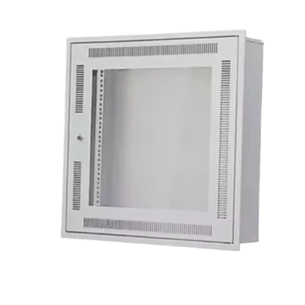 19英寸12U嵌入式ONU机柜，600x150mm RAL9010，带3U 5U安装板